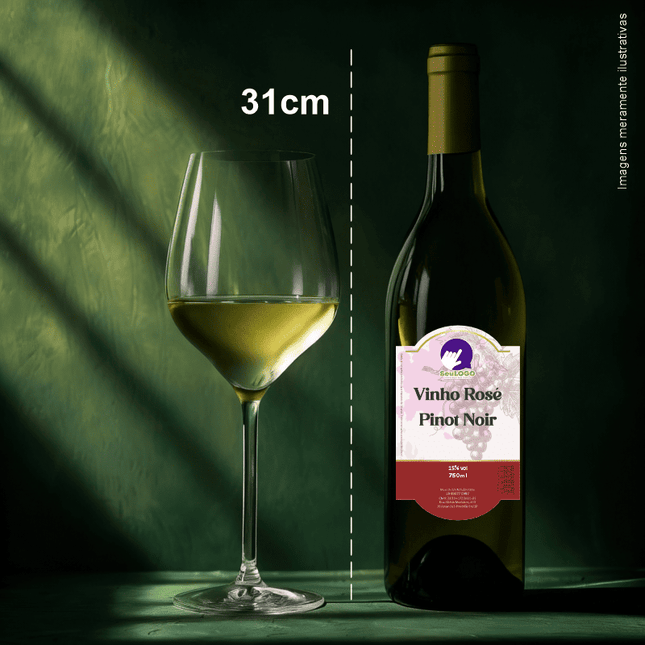 Rótulo para Vinho (7x11cm) - Moldura