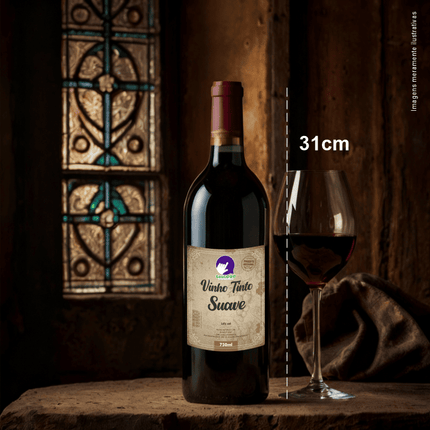 Rótulo para Vinho (8x10cm) - 4 Cantos Arredondados