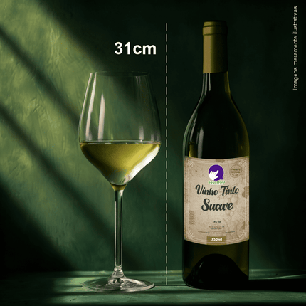 Rótulo para Vinho (8x10cm) - 4 Cantos Arredondados