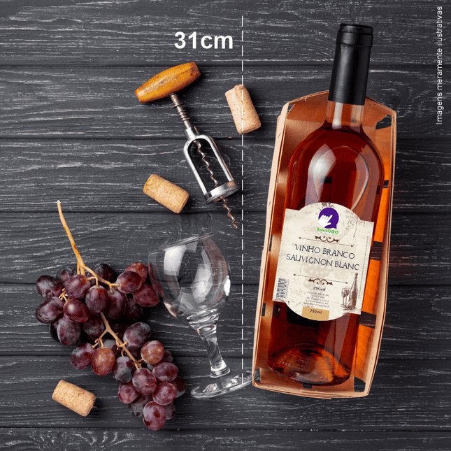 Rótulo para Vinho (8x10cm) - Moldura